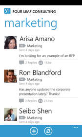 Windows Phone, Group Feed, Yammer