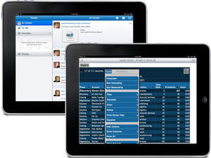 This is an example of how iWay can send real-time BI and analytics content based on real-time events and business rules to social media collaboration technologies like Salesforce.com Chatter on devices like the iPad.