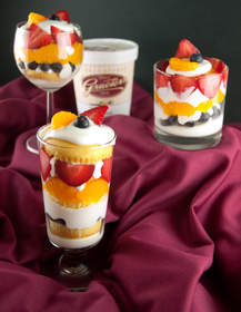 Cupcake Fruit Trifles with Vanilla Mascarpone Custard