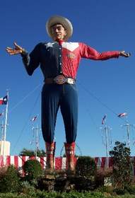 Big Tex, the 52 foot tall cowboy at the State Fair of Texas