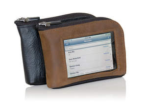 WaterField Designs iPhone Wallet in black or brown naturally-tanned leather
