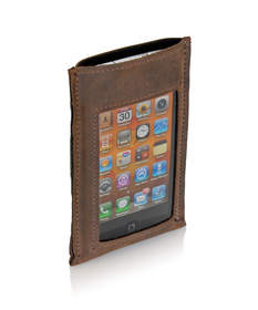 WaterField Designs iPhone Hint case in brown leather. Also available in black leather.