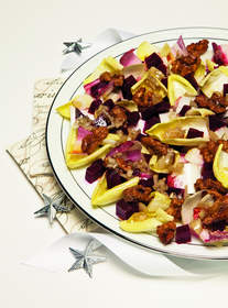 Endive and Beet Salad with Candied Walnuts