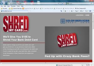 Home page of ShredMyCard.com