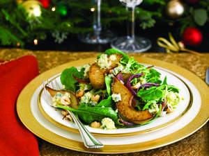 Pear, Roast Onion, Hazelnut and
Cashel Blue Cheese Salad