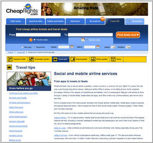 Cheapflights.com Navigates the World of Social and Mobile Airline Services