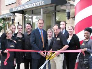 Ribbon Cutting for Roosters Men's Grooming Center in Summit, New Jersey