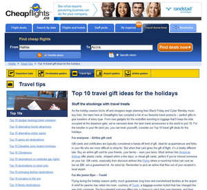 Cheapflights.ca's Top 10 Travel Gift Ideas for the Holidays