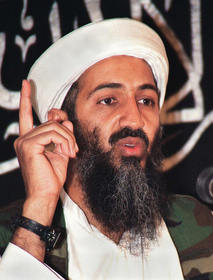 AFP/Getty Images -- An undated file picture shows Al-Qaeda leader Osama bin Laden speaking at an undisclosed location in Afghanistan. 