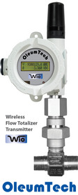 Wireless Flow Totalizer Transmitter by OleumTech - Part of the WIO(R) Wireless System for industrial process applications.