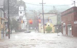 Downtown Wilmington, Vermont, devastated by tropical storm Irene