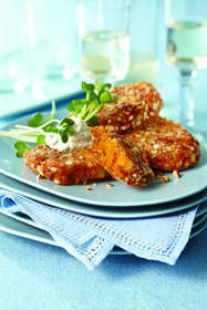 Almond Crusted Pumpkin Fritters