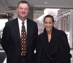Battelle President and CEO Jeff Wadsworth and fashion icon Donna Karan 
