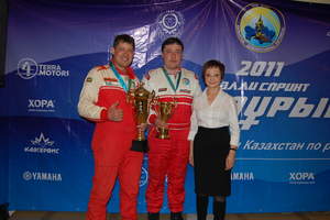 Champions of the professional winter auto rally sprint, Samuryk, Kazakhstan 2011 and Practice HORA