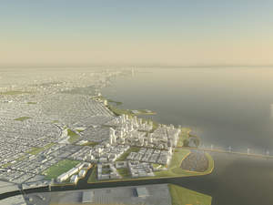 Visual representation of the Chicago Lakeside Project (photo courtesy of Skidmore, Owings and Merrill)
