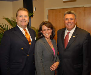 Gregg Sjoquist, President and CEO, The Wasie Foundation, Nina Beauchesne, Administrator Joe DiMaggio Children's Hospital and Pediatric Services for the Memorial Healthcare System and Frank Sacco, President and CEO Memorial Healthcare System 