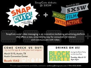 SnapCuts SXSW invitation