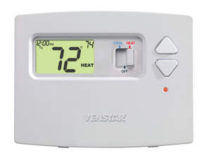 Venstar's Battery and/or System-Powered Thermostats Provide Ease-of-Use and Reliable Back-up in the Event of a Power Outage.