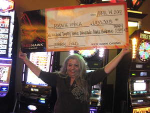 Red Hawk Casino pays out $1,033,328 jackpot to local player.