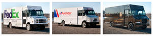 The world's first commercially available hybrid hydraulic delivery trucks for FedEx Ground, Purolator and UPS are a result of the Hybrid, Electric and Advanced Truck Users Forum (HTUF) Parcel Delivery Working Group's fleets' joint efforts. Funded by US DOE, the trucks were manufactured by FCCC, Morgan Olson and Parker Hannifin and are expected to yield a 40% increase in fuel economy or better.