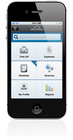 Workday for iPhone(R) delivers a sleek and sophisticated navigation, providing on-the-go access to key Workday tools and functions, including Time Off, Expenses, Workfeed, Directory, and Reports.