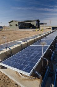 The above modular building from Williams Scotsman is located at the Wieland Flat compressor station that is North of Elko, Nevada along the Ruby Pipeline.  The modular building received LEED(R) Gold certification from the U.S. Green Building Council. Photo courtesy of El Paso Corporation.