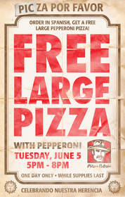 Pizza Patron's 'Pizza Por Favor' campaign for free pizzas
