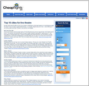  Screen shot,Cheapflights.ca's Top 10 Cities for Live Theatre,top travel destinations,Tony Awards