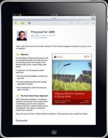 WebEx Social Post on iPad 