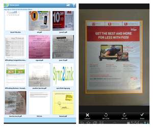 Screenshots from OfficeDrop's new Android tablet app