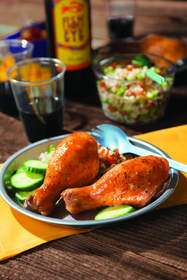 Sweet and Spicy Glazed Chicken Legs