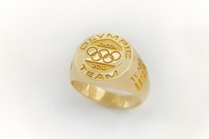 O.C. Tanner 2012 athlete ring gifted to all USA athletes competing in 2012 London Olympic Games. 
