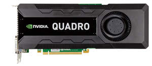 New NVIDIA Quadro K5000 professional graphics card - front shot