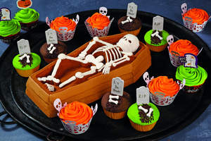 Back From the Grave Cake and Spooky Pop Cupcakes