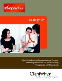 ClientWhys Ensures Flawless Website Content, Marketing Materials for Tax and Accounting Professional