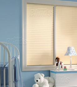 Cordless cellular shades eliminate potentially hazardous operation cords