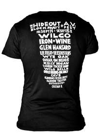 Check out the lineup on the back of this Fred tee. With a great lineup of bands including Saturday night headliner WILCO, it is no wonder this event is sold out.