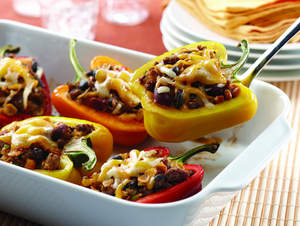 Southwestern Bean Salad Stuffed Peppers