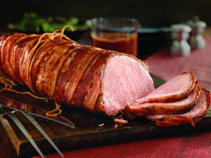 Simply Saucy Bacon-Wrapped Pork Loin
