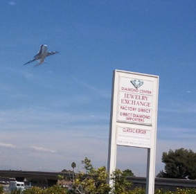 Endeavour Space Shuttle over The Jewelry Exchange