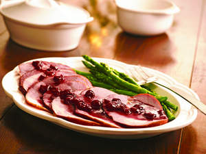 Red Tart Cherry Glazed Ham