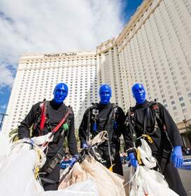 Blue Man Group makes grand entrance at Monte Carlo Resort and Casino for their new show. (photo credit: Erik Kabik)