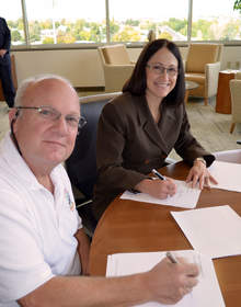 Christina Lethlean signs naming contract.
