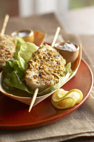 Pistachio-Crusted Alaska Halibut Bites