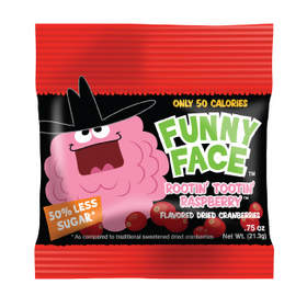 Funny Face Dried Cranberries - Low-sugar snacks for kids.