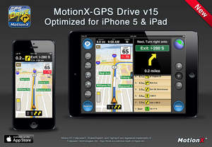 MotionX-GPS Drive V15: optimized for the iPhone 5 and iPad