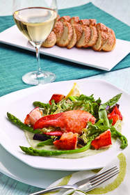 Lobster Salad with Asparagus Herb Mayonnaise