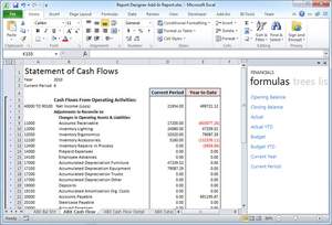 Statement of Cash Flows from the new Report Designer Add-in