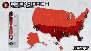 Combat United States Roach Population Map
