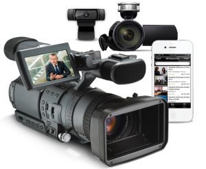 Figure 2: Panopto supports plug-and-play recording and live broadcasting from any PC using any video capture device. Panopto also supports HD video recording from iPhones and iPads using the Panopto Mobile app.